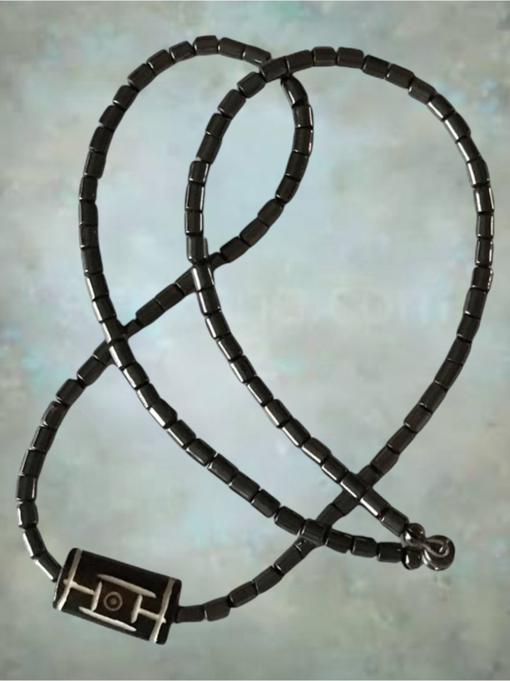 Handmade Men’s Hemalyke Necklace With Rectangular Target Design